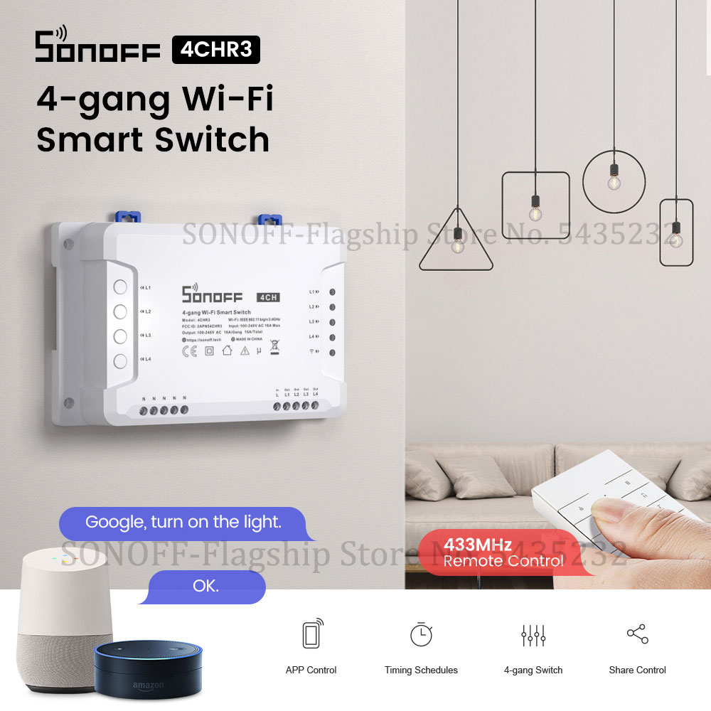 Relay Module 1 Channel - Itead SONOFF 4CH R3 Wifi bezprzewodowy