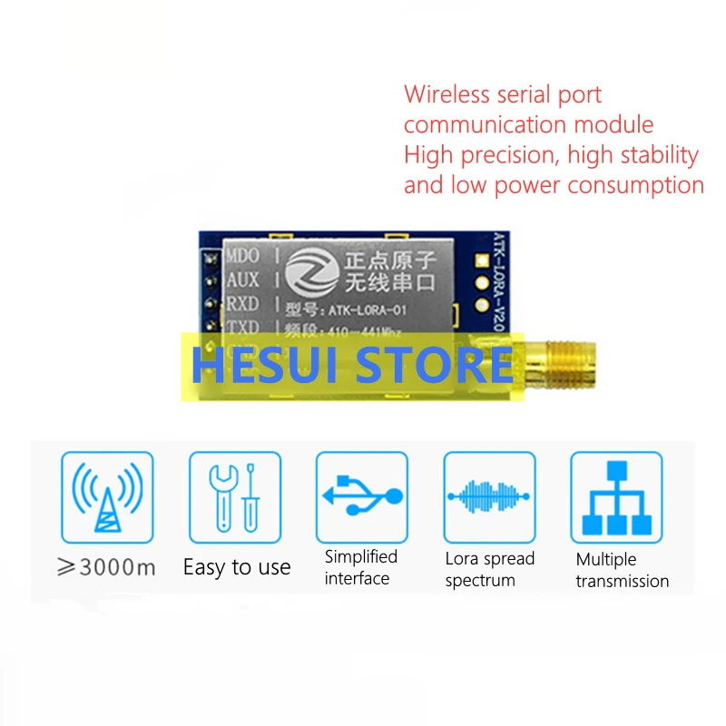 Lora Sx1278 - Moduł LORA ATK-LORA-01, bezprzewodowy moduł komunikacji