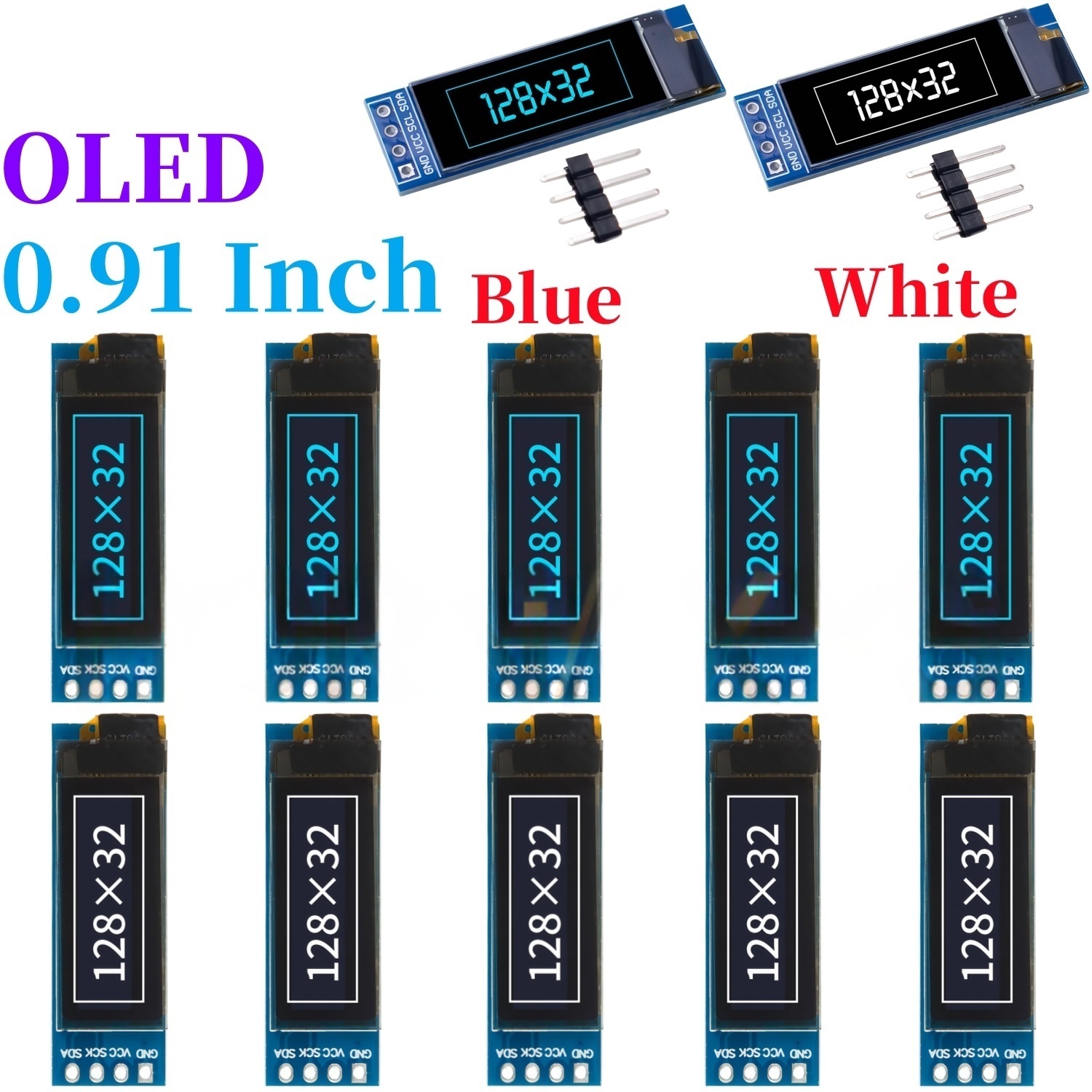 Ssd1306 - Wyświetlacz OLED LCD 0,91 cala 128x32