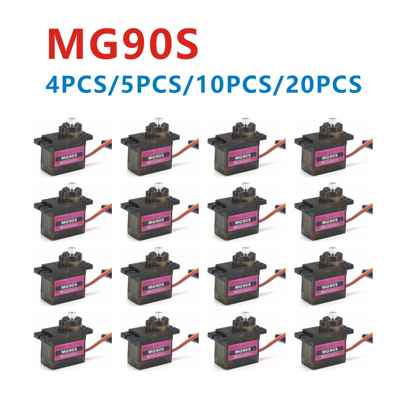 Servo Sg90 - 4/5/10/20 sztuk MG90S Metal Gear RC