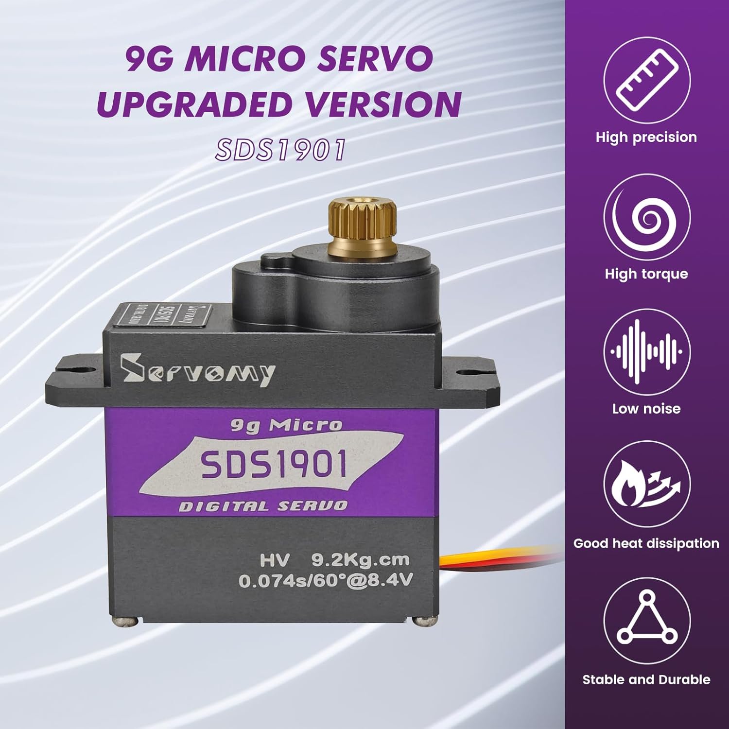 Servo Sg90 - SERVOMY-SDS1901 Cyfrowe Serwo 9G Micro Coreless