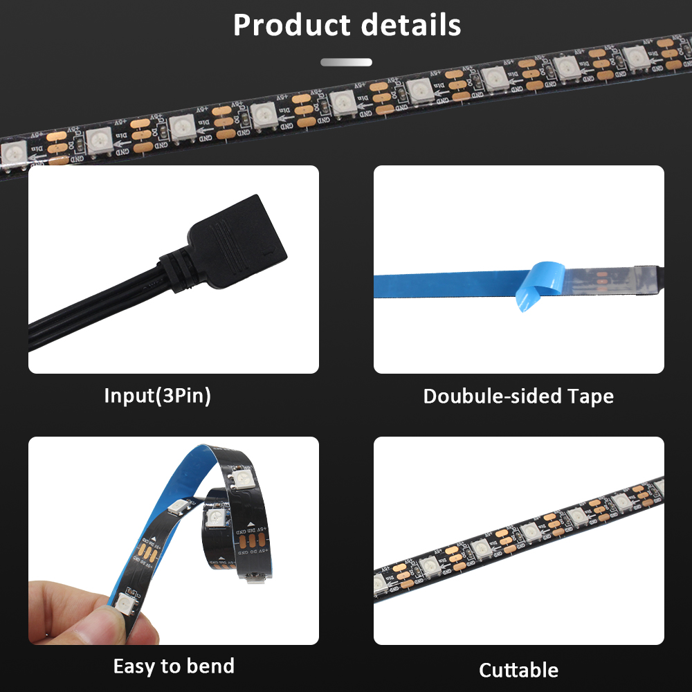 WS2812B 5V 3Pin ARGB LED Strip – Ws2812B Strip 5V recenzja i cena