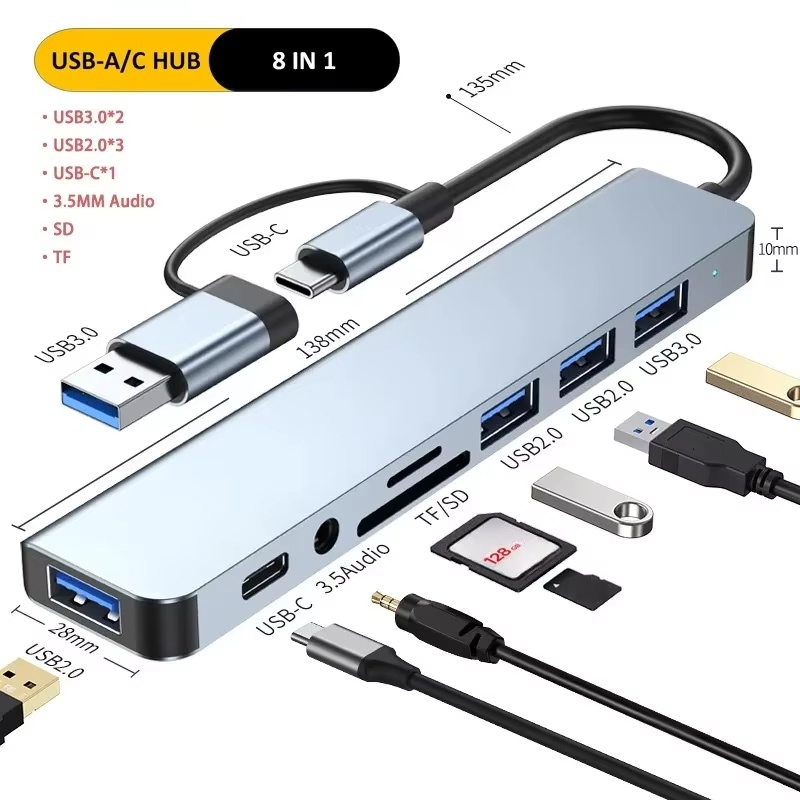Hub USB typu C, rozdzielacz US – Sd Card Module recenzja i cena