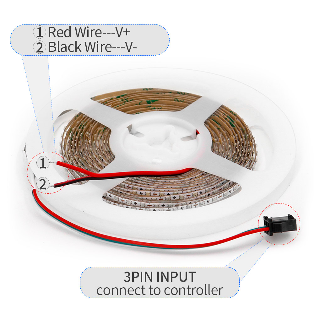 Taśma LED 2.7mm WS2812B Ultra  – Ws2812B Strip 5V recenzja i cena